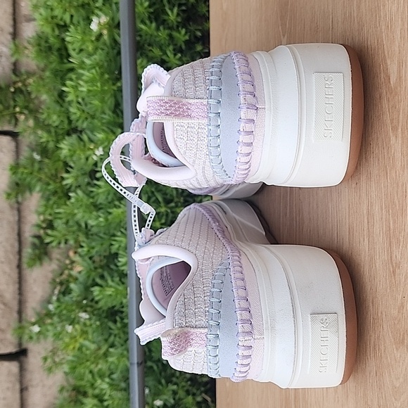 Skechers Court & Classics Patchwork Sneakers 185240 Pastel Pink Blue Size 9.5 - Picture 4 of 9